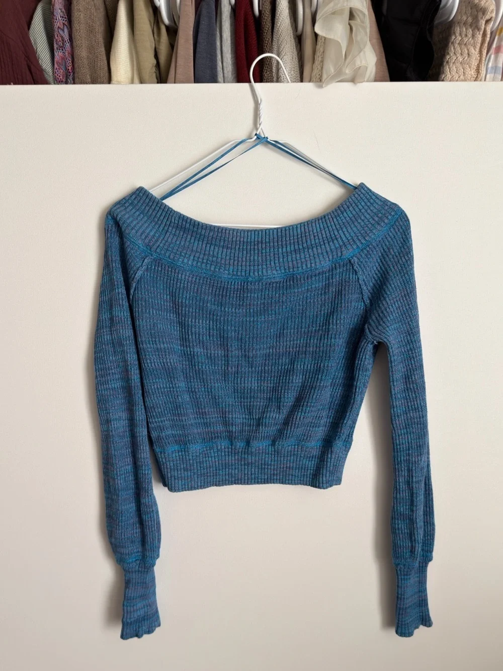 Free People Sugar Rush Sweater in Blue Combo Size XS